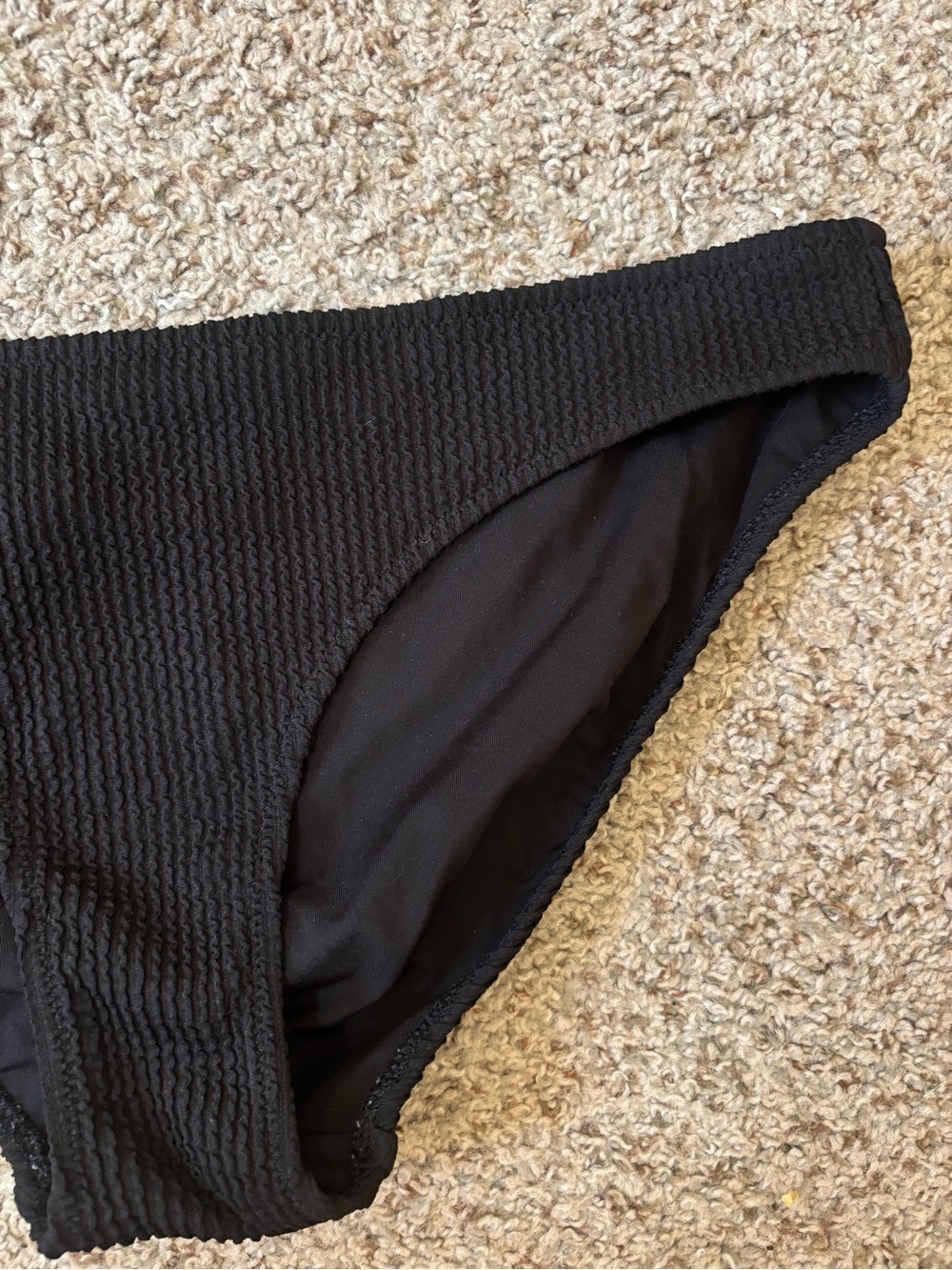 aerie Black Textured Cutout Bikini Set - Picture 5 of 7